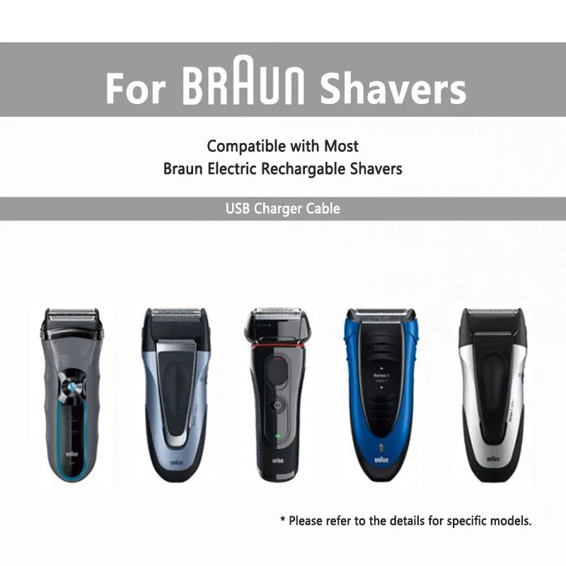 Universal Charger for Braun Shaver Series Series 1 2 3 4 5 6 7 9 C Z Charging Cable 5V 1A AC Power Adapter Braun Charger Cord