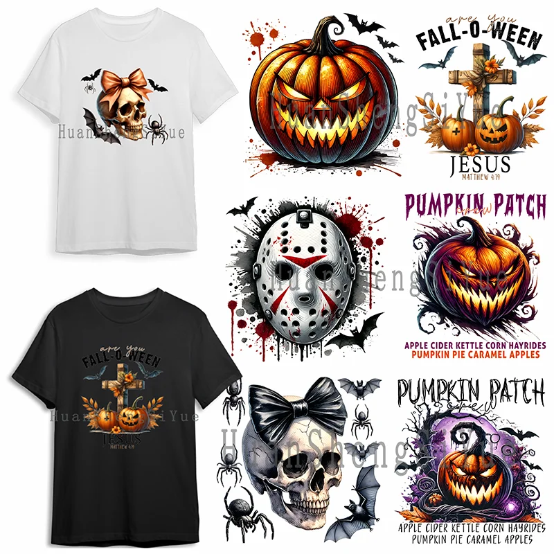 Ironed Sticker Clothing DTF Thanksgiving Halloween Fashion T-shirt Hoodie DIY Jacket Patch Is Waterproof