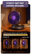 Load image into Gallery viewer, Foldable Desktop Fan Mini  Wall-Mounted Fan With Warm Night Light Rechargeable 4 Gears Adjustable Portable Air Circulation Fan - Mighty Dollars