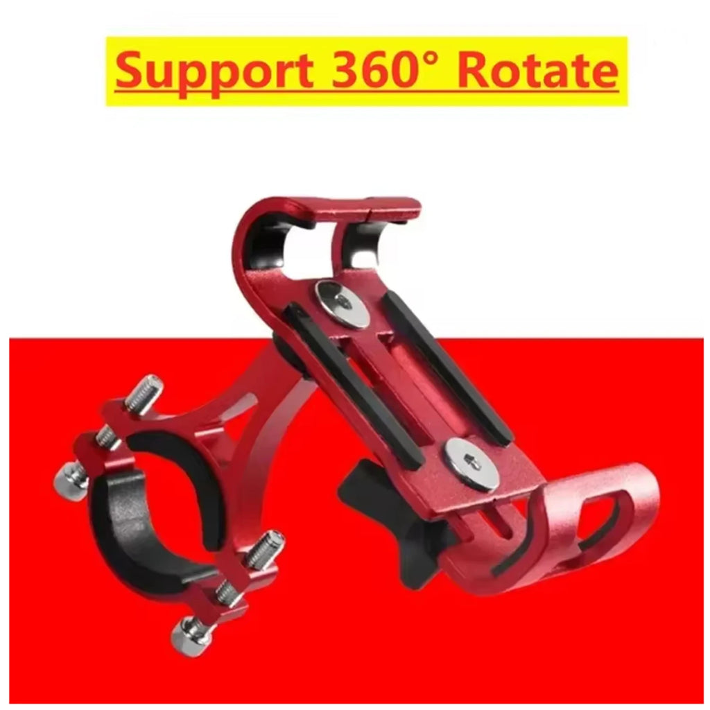 Metal Motorcycle Bike Phone Holder Aluminum Alloy Anti-slip Bracket GPS Clip Universal Bicycle Stand Support for All Smartphones