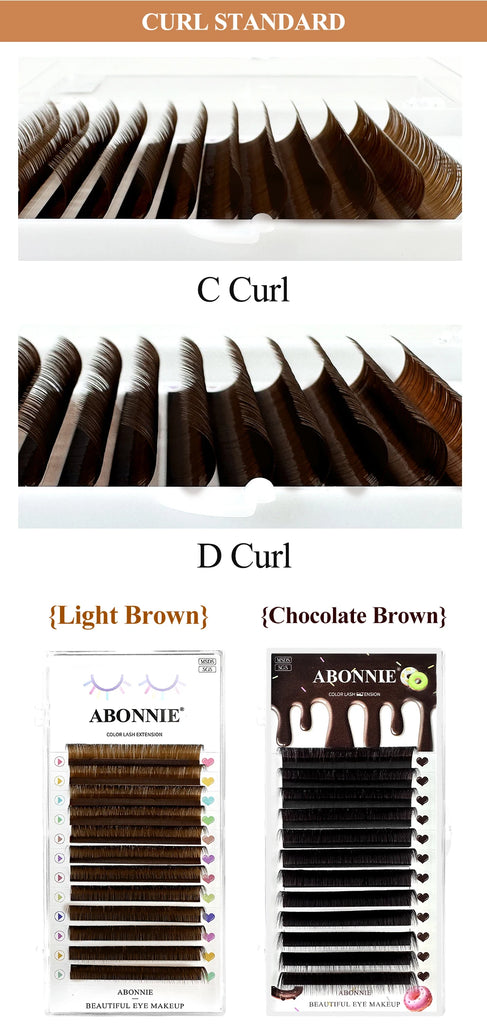 ABONNIE Dark Brown Eyelash Extension Mix 8-15mm Mink Individual Eyelash Lashes High Quality Color Natural Korean Eyelashes