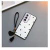 For Oppo A80 5G A40 4G A40M Case Small Love Heart Hard Glass Cover for OPPO A60 A3X A3 Pro Schockproof Tassel Wrist Phone Case