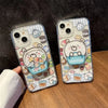 Ins Korean Cute Snacks White Bear Holder for IPhone Bracket Grip Tok Cartoon Magnetic Wireless Charge Phone Stand Phone Support