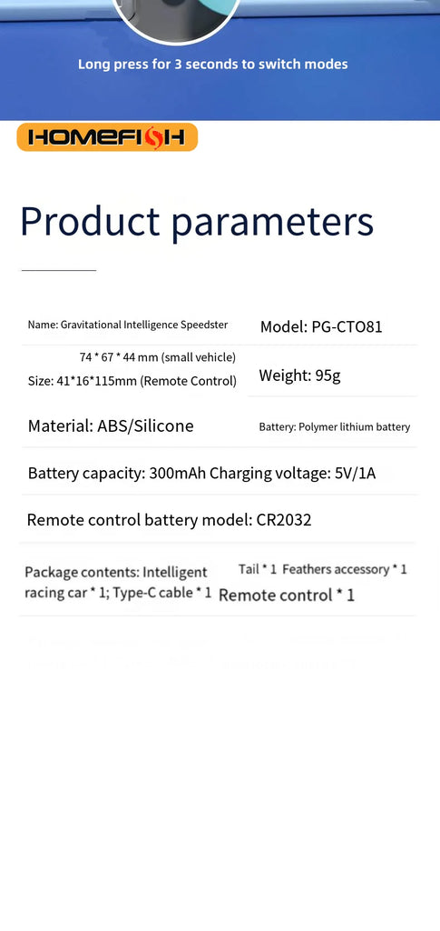 Smart Cat Car 2 Modes Automatic Moving Remote Controlled Car for Cats Dogs Interactive Playing Kitten Training Pet Supplies