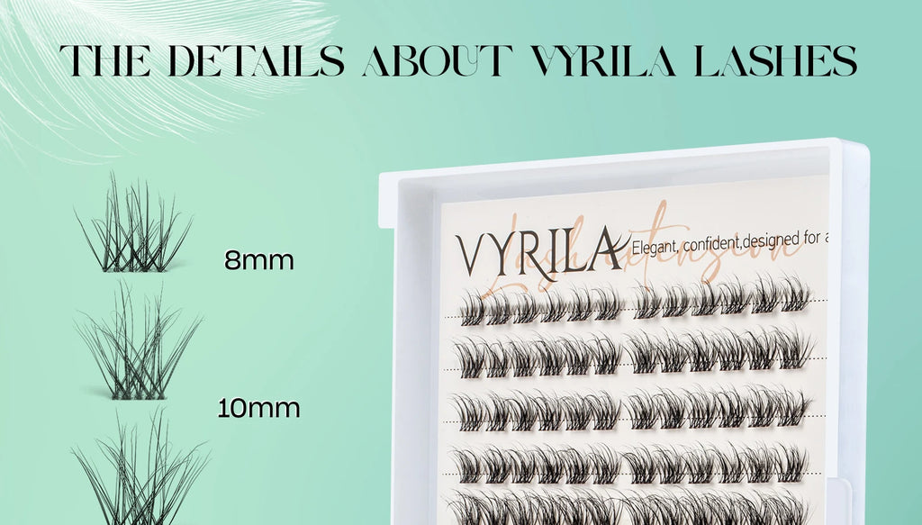 Individual Lashes Cluster C Curl Mix Lash Clusters 3D Wispy DIY Eyelash Extension 0.1mm Super Thin Band Resuable Natural Lashes