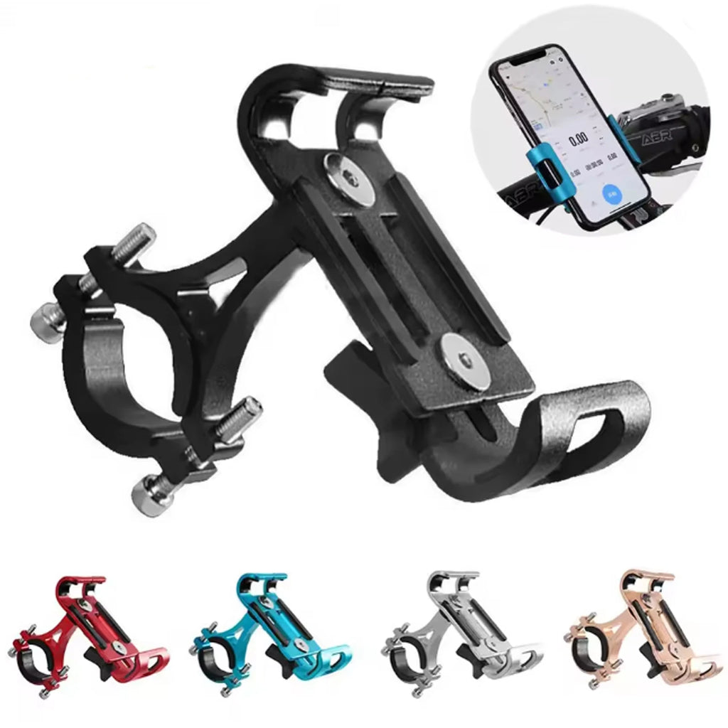 Metal Motorcycle Bike Phone Holder Aluminum Alloy Anti-slip Bracket GPS Clip Universal Bicycle Stand Support for All Smartphones