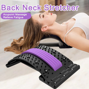 Back Stretcher Multi-Level Adjustable Massager Waist Neck Fitness Lumbar Cervical Spine Cervical Spine Support Massager Tools