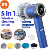 Xiaomi Wireless Electric Cleaning Brush LED Display Kitchen Bathroom Toilet Portable Powerful Clean Brush 5 Brush Heads