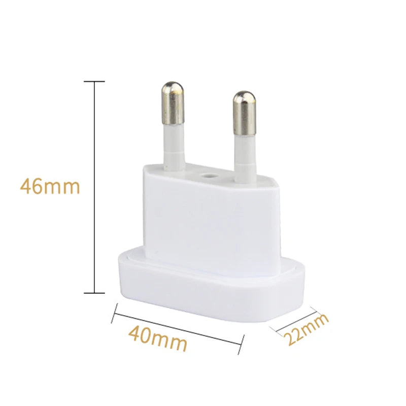 1 Pcs 4.0mm/4.8mm Power Plug Adapter US To EU Euro Europe Plug Power Plug Converter Travel Adapter Power Converter Outlet