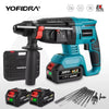 YOFIDRA 26MM Brushless Electric Hammer Drill Multifunctional Rotary Cordless Rechargeable Power Tools For Makita Battery Pin