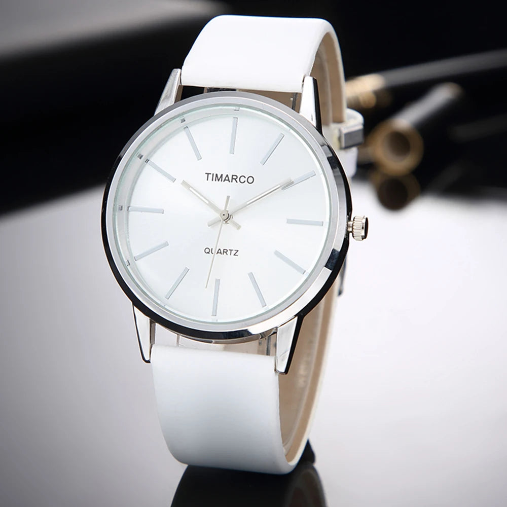 Luxury Women Watches 2025 New Stylish Silver Minimalist Business Ladies Quartz Watch Breathable Leather Steel Clock Reloj Mujer