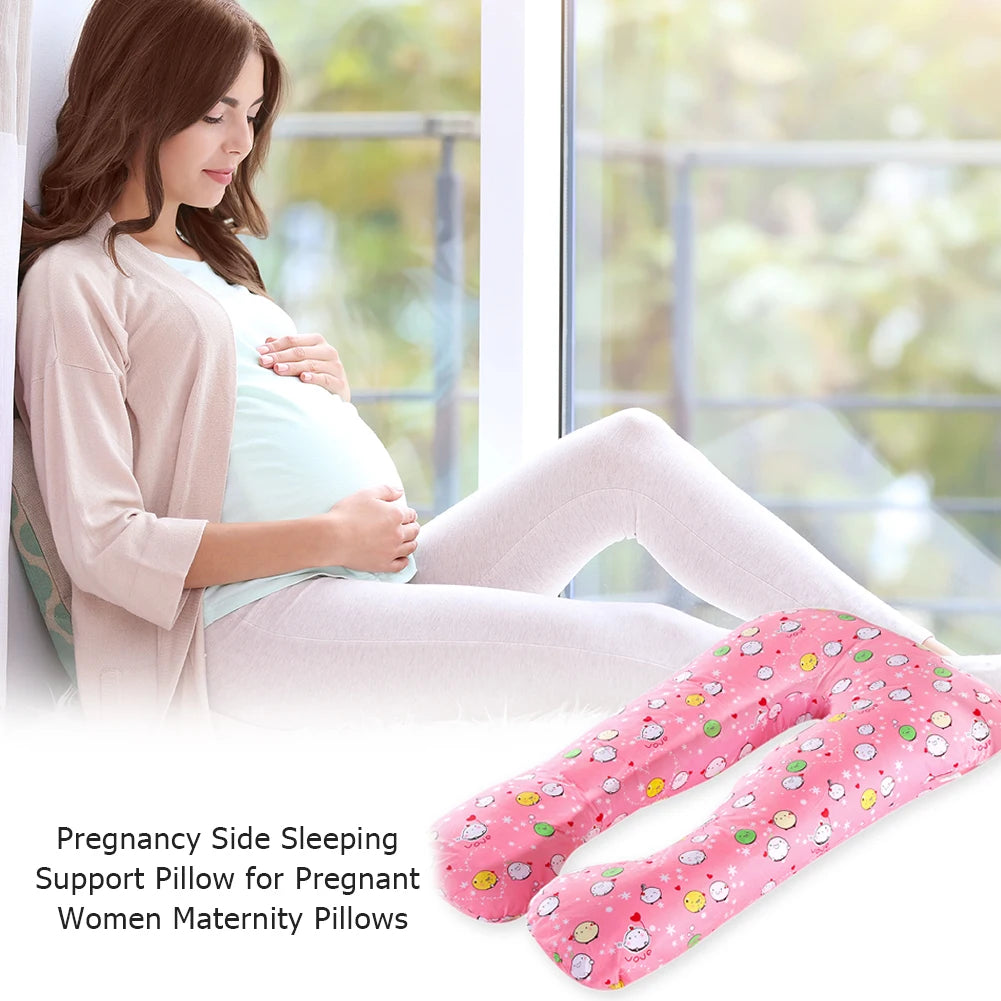 Maternity Pillowcase Pure Cotton Printing Cushion Cover U-Typ for Pregnant Women  (Pillow Core Not Included)