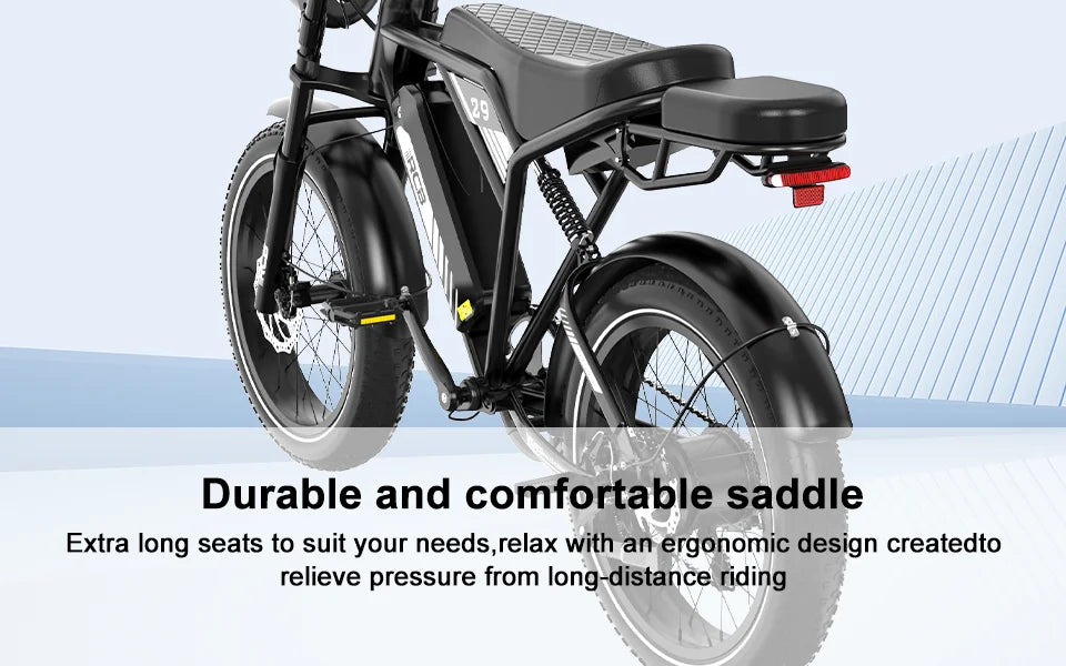 RCB 20'' E Bike, Electric Mountain Bike for Adults, Commuting Electric Bike with Removable 48V 15Ah Battery & APP, Range 40-60KM