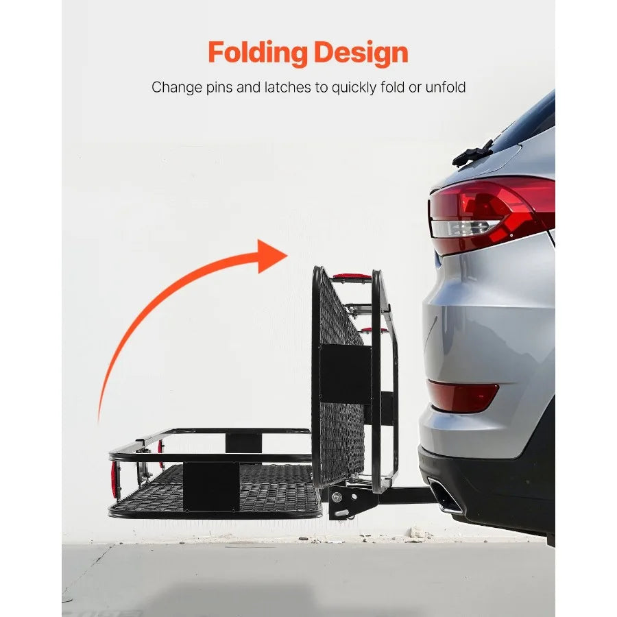 500 lbs Hitch Cargo Carrier Folding Hitch Cargo Carrier for 2 Receiver