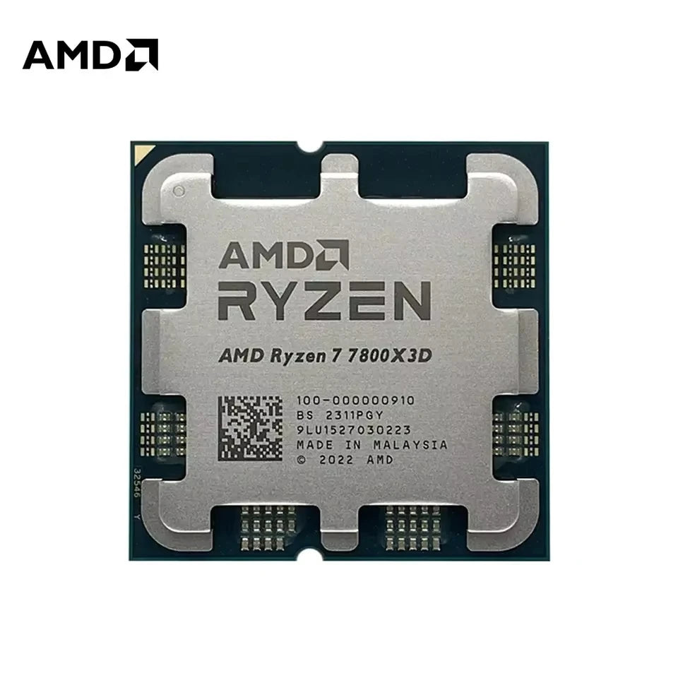AMD RYZEN 7 7800X3D CPU Gaming Processor AMD R7 7800X3D 8-Core 16-Thread 5NM 96M Socket AM5 Without Fan Game Cache Hot No Fan