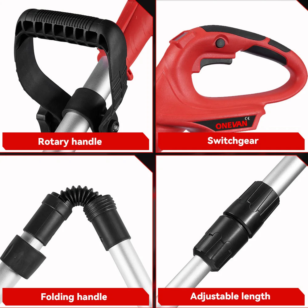 10Inch 4000W Brushless Electric Lawn Mower 36000RPM Grass Trimmer Length Adjustable Garden Tools For Makita 18V Battery Pins