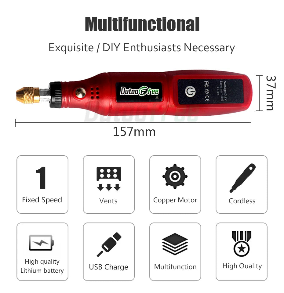 USB Cordless Rotary Tool Kit Woodworking Engraving Pen DIY For Jewelry Metal Glass Mini Wireless Drill With 24PCS Accessory