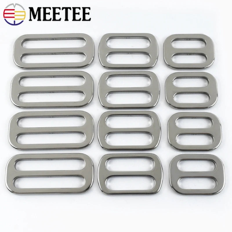 2-10Pcs 20-38mm Stainless Steel Bag Strap Buckles Tri-Glide Slider Ring Buckle Garment Belt Clip Clasp Adjuster Hook Accessories