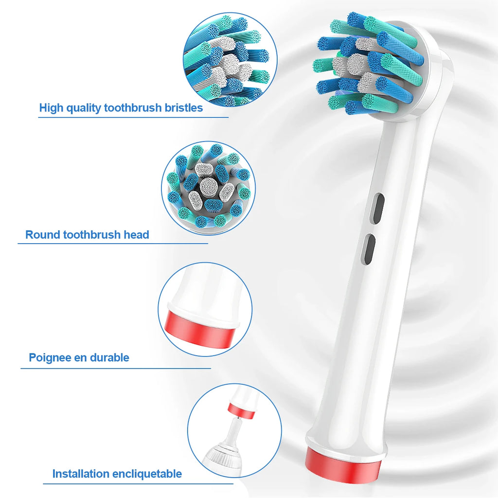 Toothbrush Heads for Oral B Sensitive Clean Professional Care: 500, Triumph Professional Care: 9000, Sensitive Clean - Mighty Dollars