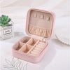 Portable Mini Jewelry Storage Box Travel Organizer Jewelry Case Leather Storage Earrings Necklace Ring Jewelry Organizer Display