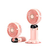 Digital  Display USB Handheld Mini Fan Portable  Office Student Desktop Silent  Foldable Small Fan Multi-Speed Adjustment