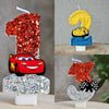 Mcqueen Candles Anime Cake Decor Theme 0-9 Number Candles Birthday Party Cake Topper Kids  Baby Shower  Gift Supplie