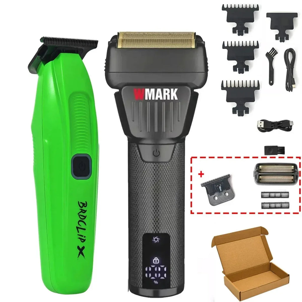 WMARK NG-7982 BRDCLIP FA-1981 Professional Electric Hair Clipper Hair Trimmer for Man Electric Shaver 9000/7500RPM Barber Shop