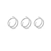 2/3/5Pcs Double Nose Rings for Women, 316L Stainless Steel Lip Rings Labret Ring Nose Hoop Piercing Studs Nose Piercing Jewelry