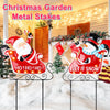 Christmas Decorations Outdoor Yard,Garden Metal Stakes with Solar LED Lights,Santa Claus,Elk,Perfect for Outdoor Lighted Holiday