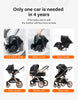 Luxury Baby Stroller 3 in 1 Newest Easy Folding Multifunctional Stroller Travel Portable Baby Carriage Safety Seat EU Standard