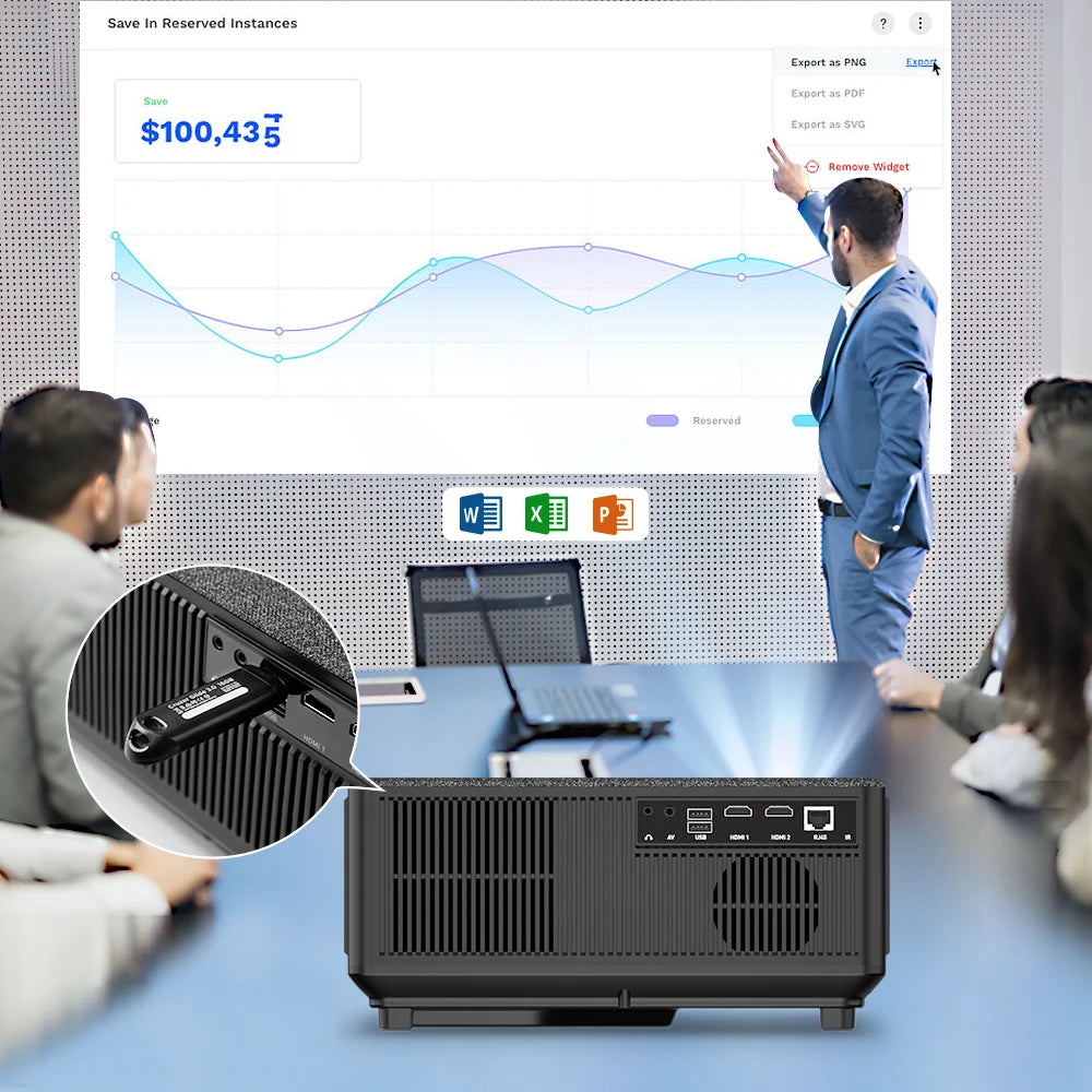 ThundeaL Full HD 1080P Projector TD98W for 2K 4K Video Audio WiFi Android Home Theater TD98 Cinema Beam Projector PK DLP Beamer