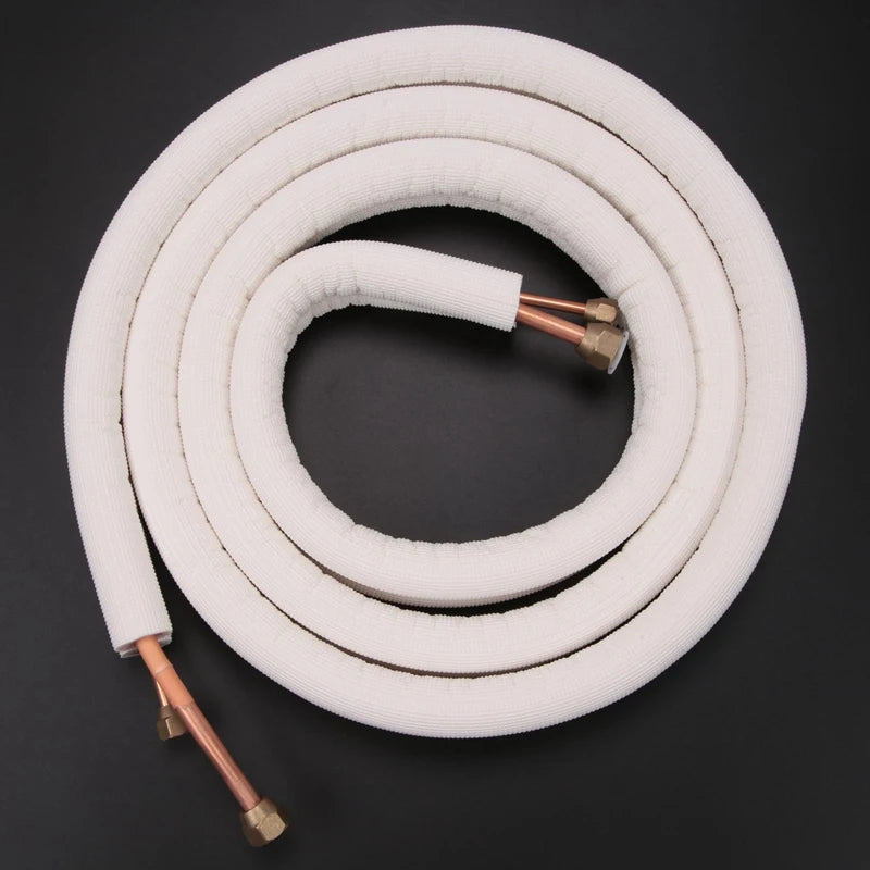 3Meter Air Conditioner Pair Coil Tube 1/4In 3/8In Insulated Aluminum Wire Set Air Conditioner Parts Refrigerant Tube