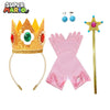 2025 Cartoon Princess Crown Cosplay Pentagram Magic Stick Earring Set Anime Girl Dress Up Halloween Christmas Gift