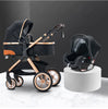Luxury Baby Stroller 3 in 1 Newest Easy Folding Multifunctional Stroller Travel Portable Baby Carriage Safety Seat EU Standard