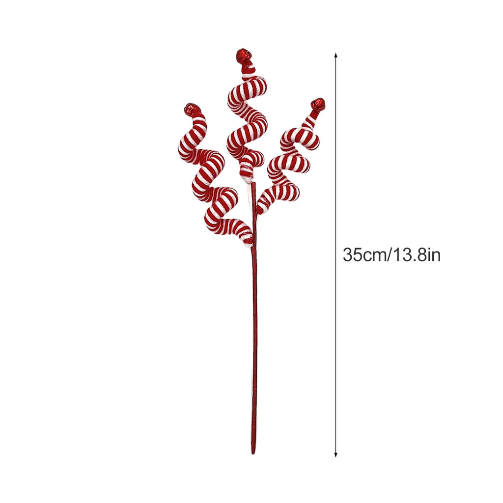 Christmas Decorations Christmas Wool Bell Cuttings Wool Cuttings 35cm Red and White C Bell Can Ring