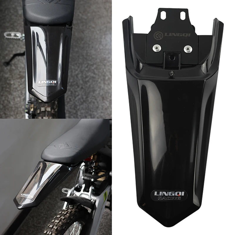 LINGQI RACING  Motorcycle Rear Wheel Fender Cover Mudguard Plastic Protection Guard For Light Bee  Electric Bike