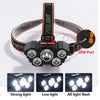 5 LED Flashlight Rechargeable with Built in Lithium Battery Strong Head Light Camping Adventure Fishing Cycling Headlamp