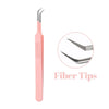 Fadvan Tweezers for Lashes Extension Fiber Tips Stainless Steel Makeup Tweezers Anti-static Free Print Your Logo