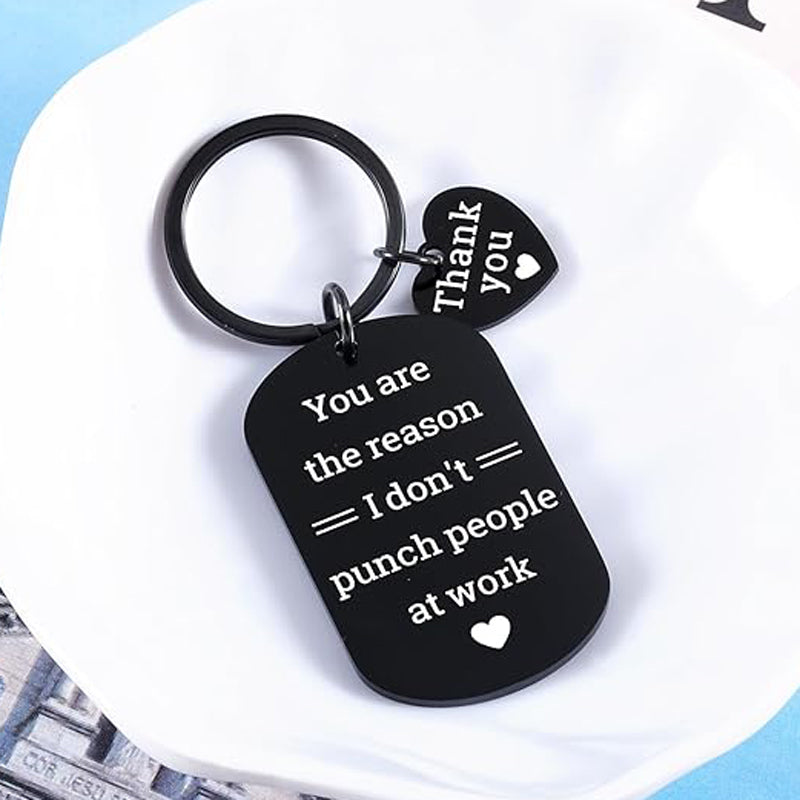 Thank You Appreciation Best Friend Gift for Women Work Bestie Funny Coworker Keychain for Retirement Leaving Farewell Colleagues