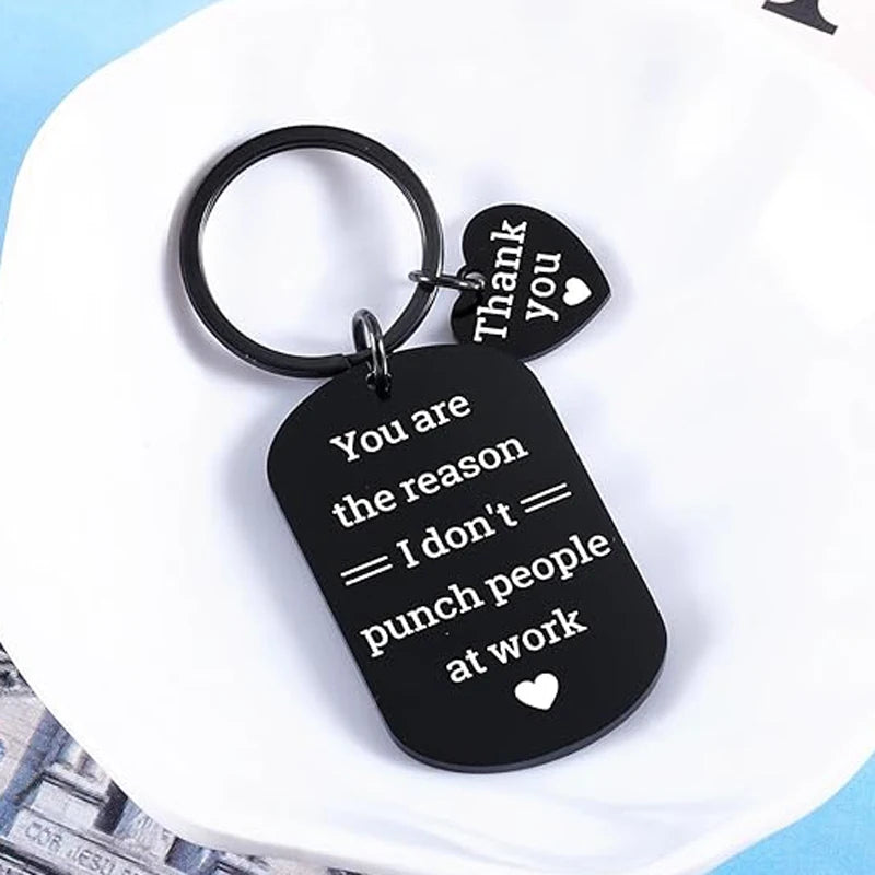 Thank You Appreciation Best Friend Gift for Women Work Bestie Funny Coworker Keychain for Retirement Leaving Farewell Colleagues