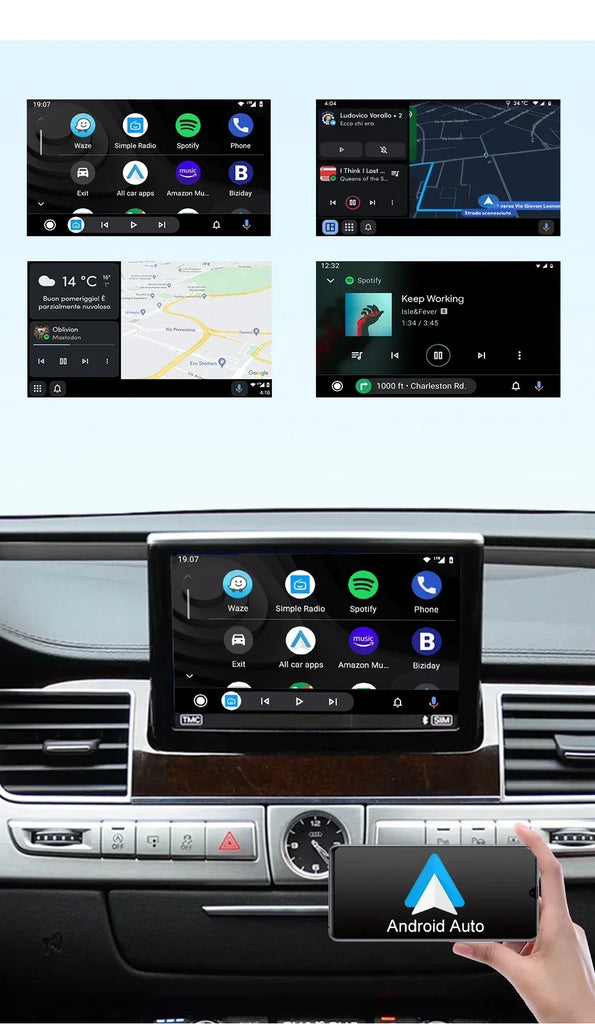 2025 New AUTOABC  Wireless Android Auto for Audi Car A8 2011-2017 Carplay Interface Mirror Link Air Play