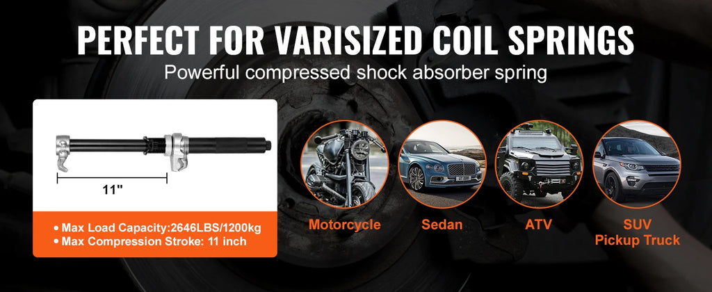 SucceBuy Coil Spring Compressor Tool 2pcs Heavy Duty  Strut Spring Compressor Set 2646 lbs Strut Spring Compressor for Truck ATV
