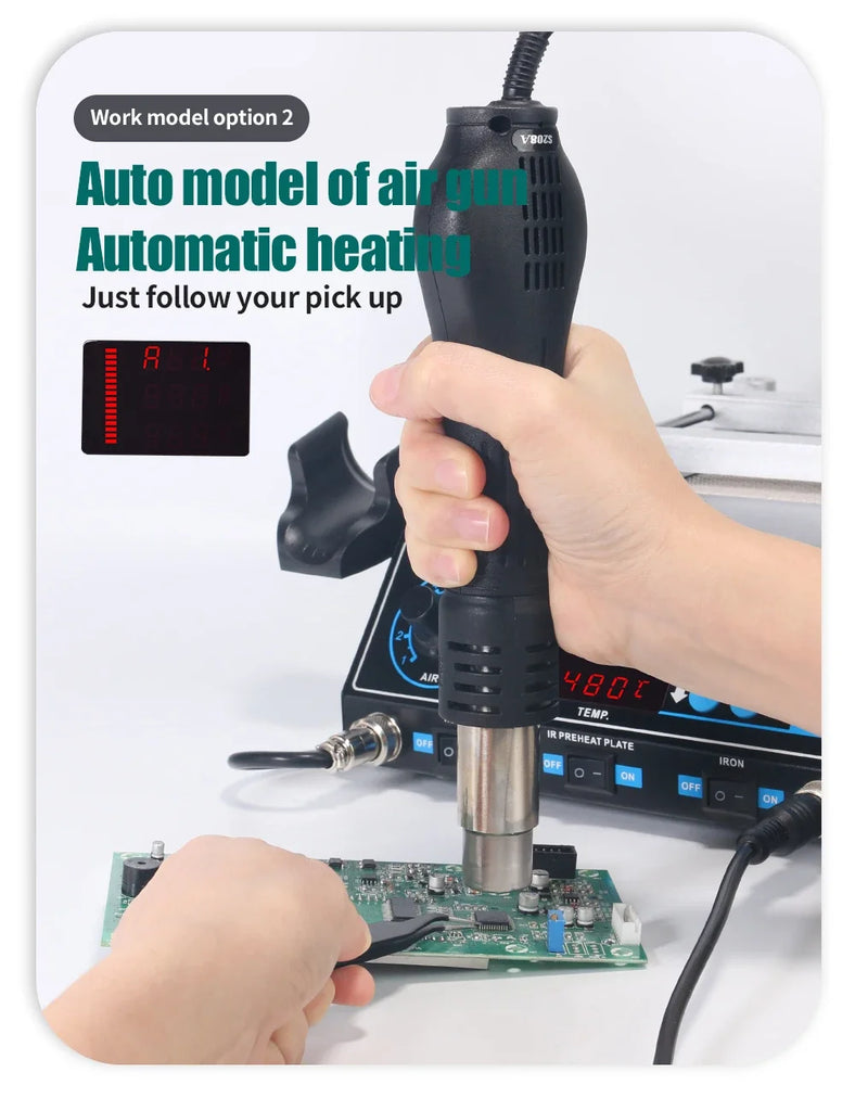 YIHUA 853AAA Preheating Rework Soldering Station 3in 1 Hot Air Gun Soldering Iron Welding Repair Tools BGA Desoldering Stations