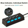 4/7 Ports LED High Speed USB 2.0 Hub 5Gbps Multi Ports USB Power Adapter Expander USB Splitter With Switch For Laptop Computer