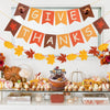Autumn Leaves Maple Garlands Round Paper Thanksgiving Banner String Home Birthday Party Holiday DIY Wall Fireplace Hanging Decor