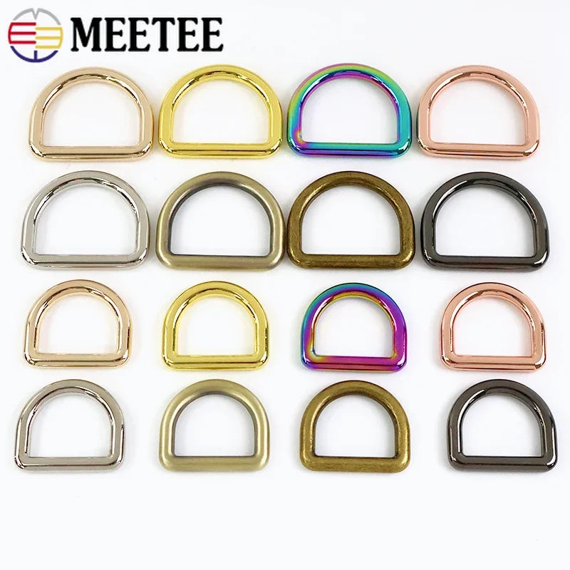 10Pcs 10-50mm Metal O D Rings Buckles for Bag Strap Belt Pet Dog Leash Backpack Webbing Ring Clasp DIY Leather Craft Accessories