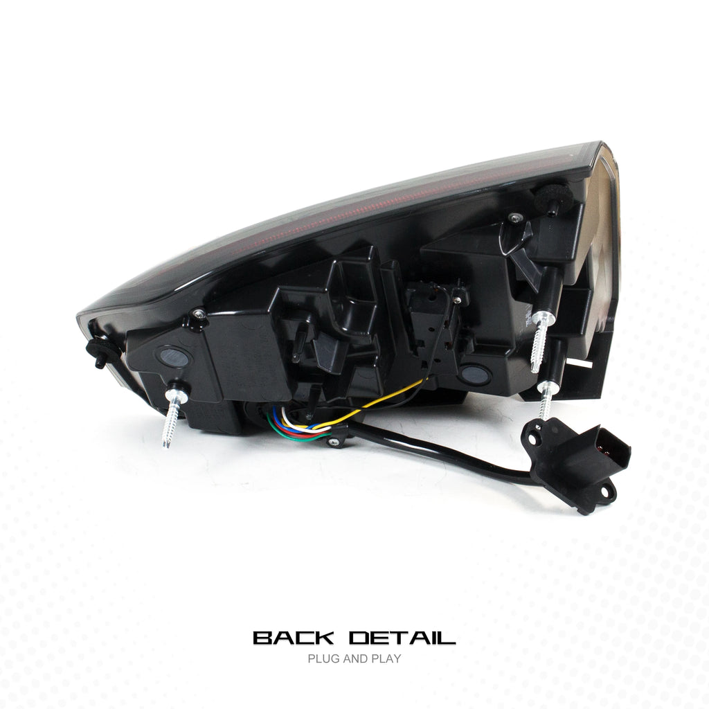 LED Tail Lights for Chrysler 300 300C 300S 2011-2014 Dynamic Signal Start-up Animation Pair Black Rear Lamps Assembly