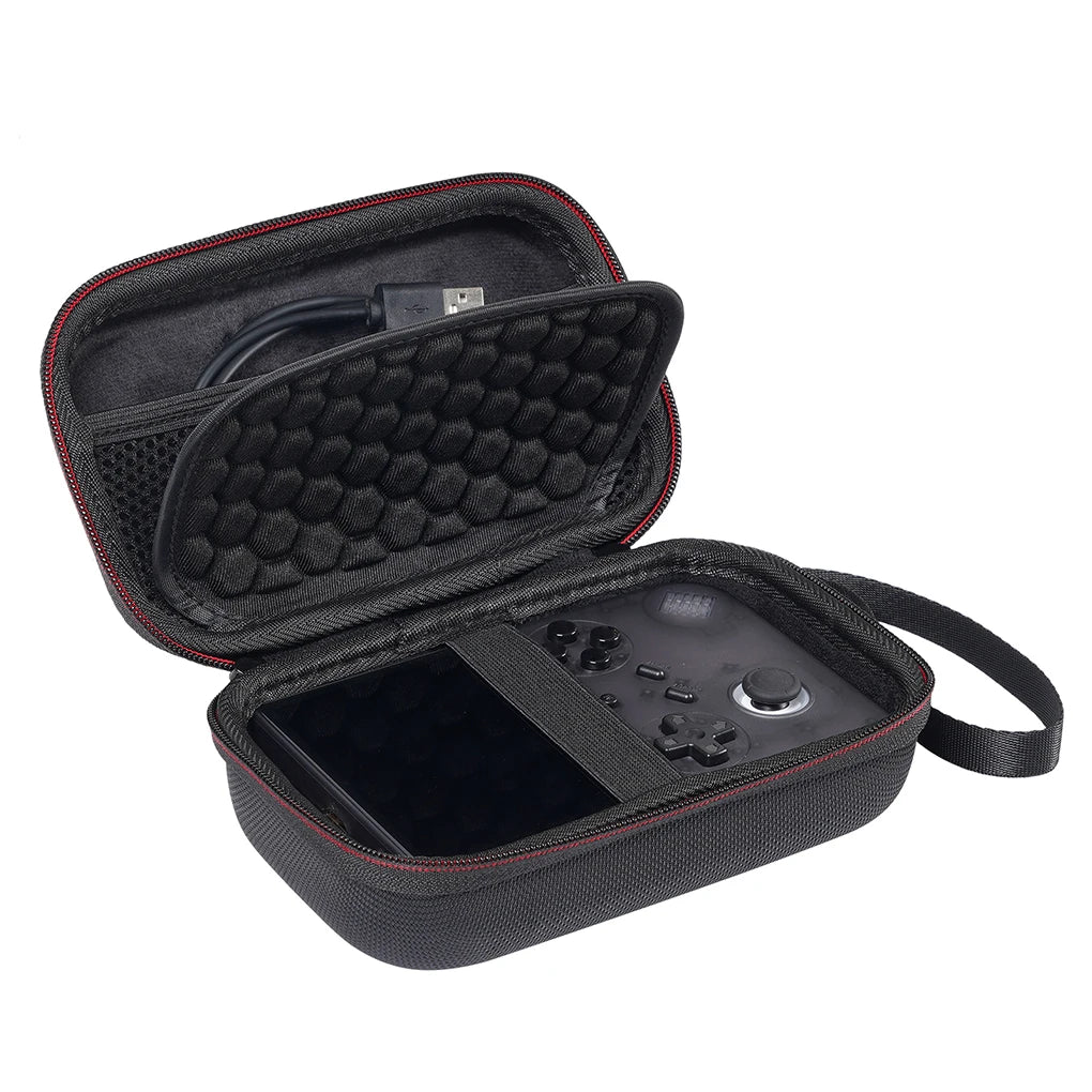 Handheld Game Console Case Bag Hard Carrying Cover For ANBERNIC RG40XXV Portable Fleece Interior Hard Travel Bag
