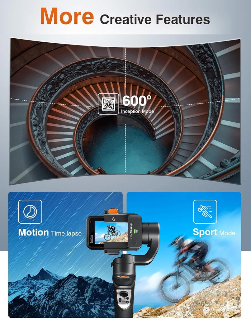 Hohem iSteady Pro4 3-Axis Gimbal Stabilizer Anti-Shake Wireless Control Battery Charger for GoPro hero 13/12/11/10/9/8/7/6