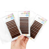 ABONNIE Cocoa Brown Individual Volume Eyelashes Extensions C CC D Brown Colored Natural Classic Mink Lashes Tray